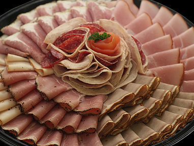 Large Deluxe Coldmeat Platter. (Serves 10-12 persons.)