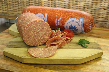 Salami - Cooked Salami (Husarenwurst). (+/-250g)