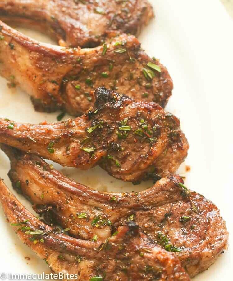 Lamb Loin Chops. (+/-690g) 6 chops