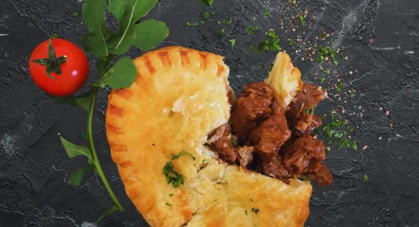 Premium Beef &amp; Onion Country Pies: Box of 8 unbaked pies