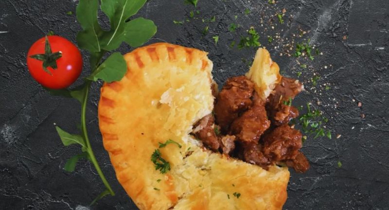 Premium Beef &amp; Onion Country Pies: Box of 8 unbaked pies