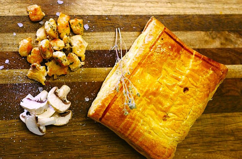 Premium Chicken &amp; Mushroom Country Pies: Box of 8 unbaked pies