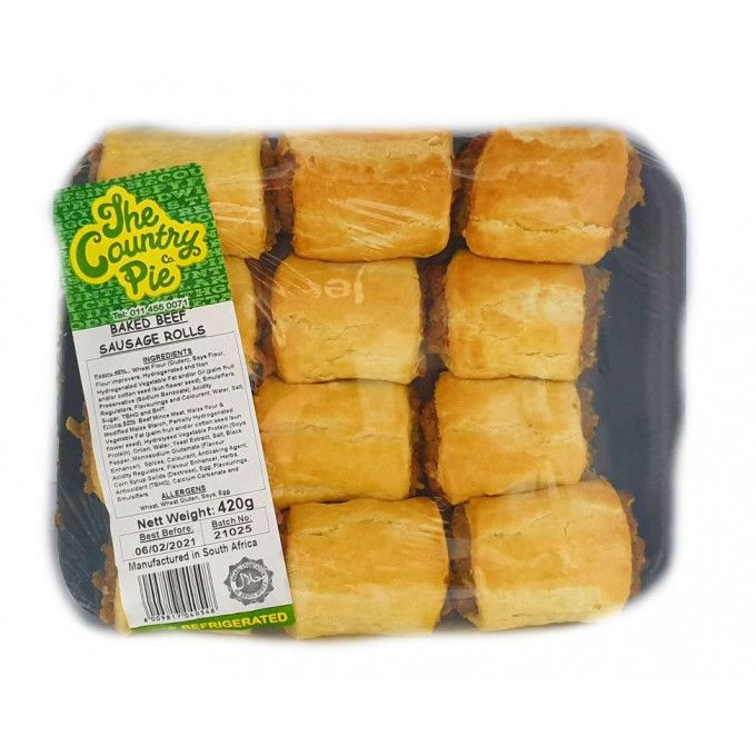 Country Pies Sausage Rolls: Tray of 12 minis