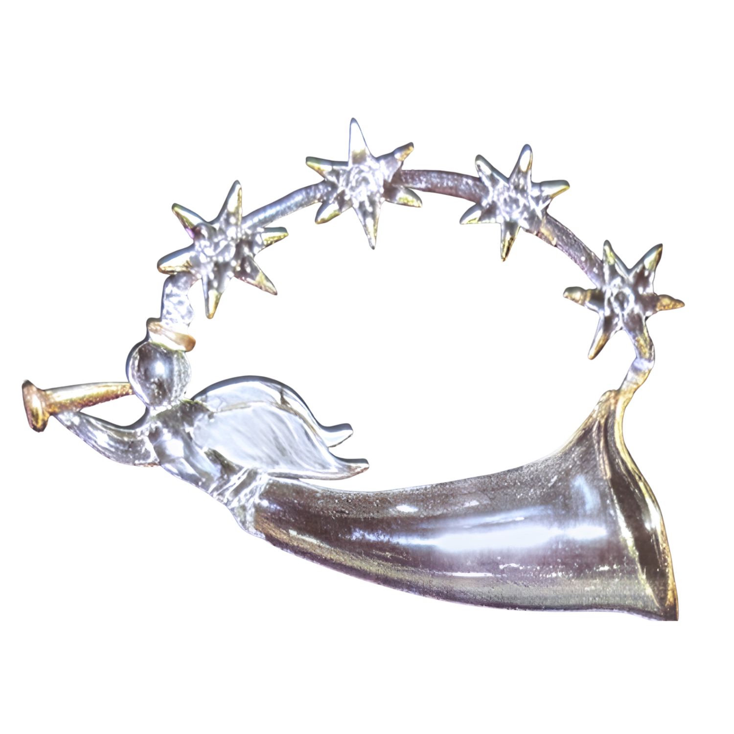 Flying Angel Ornament with Stars