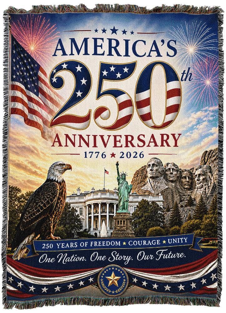 America Celebrating 250 Years Anniversary Blanket