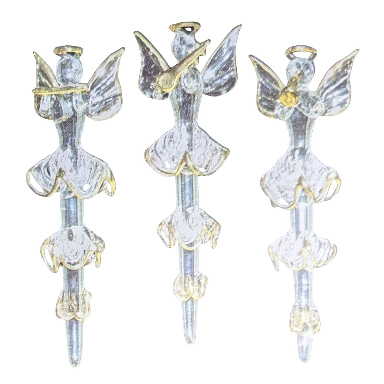 #41011 ANGEL ICICLES W/GOLD TRIM A/3 #41011 ANGEL ICICLES W/GOLD TRIM A/3