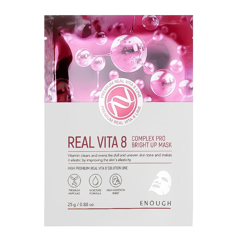 ENOUGH Maska do Twarzy z Kompleksem Witamin  Real Vita 8 Complex Pro Bright Up Mask