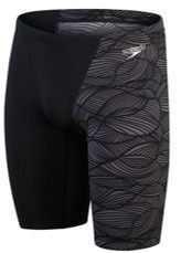 Speedo Men's Allover V-Cut Jammer - Black/Charcoal