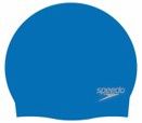 Speedo Plain Moulded Silicone Cap - Neon Blue