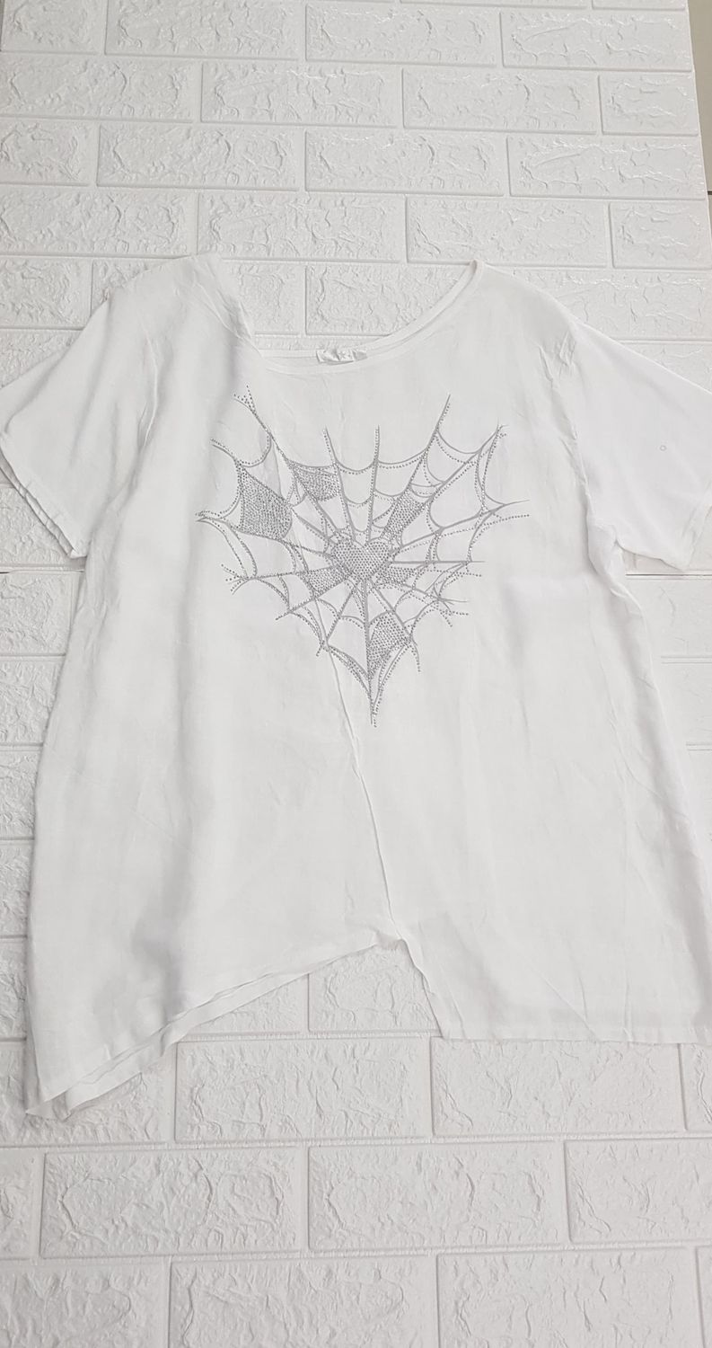 Ub Creative - Studded Spider Web T-Shirt