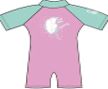 Second Skins - Girls Unicorn Glow S/S Sunsuit, Sizes: Size 2