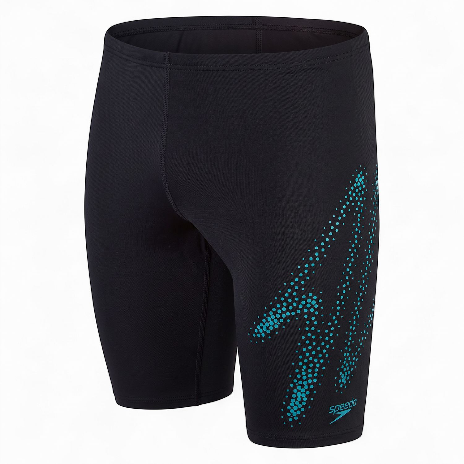 Speedo Boys Hyper Boom Logo Placement Jammer - Black/Blue, Sizes: 5-6Years