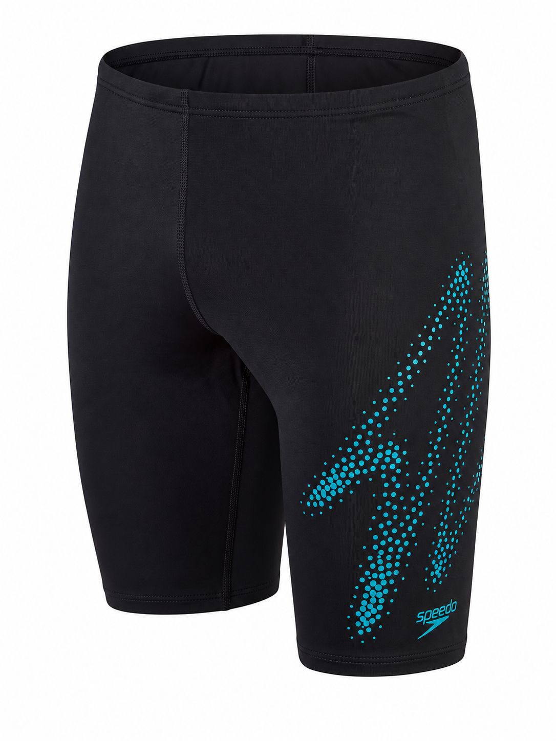 Speedo Youth Boys Hyper Boom Logo Placement Jammer - Black/Blue, Sizes: 5-6Years