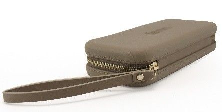Fenn Collection - Wallet With Strap - 015-002, Colour: Stone-002, Description: Gold Zip