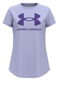 Under Armour - Tees -UA BG Sport Style Logo SS - 1361182-535, Colour: Lilac, SIze: Y-Small