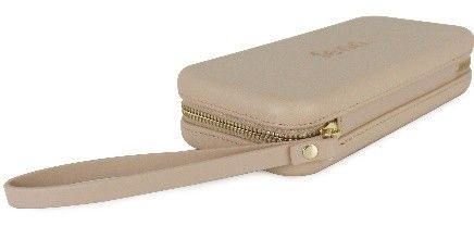 Fenn Collection - Wallet With Strap - 015-007, Colour: Sand-007, Description: Gold Zip