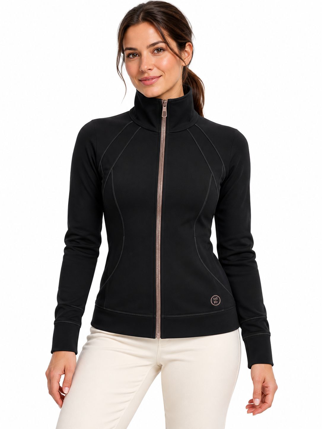 Lizzy - Rozani - Ladies Styled Soft Shell Slim Fit Zip Thru Fleece, Size.: S