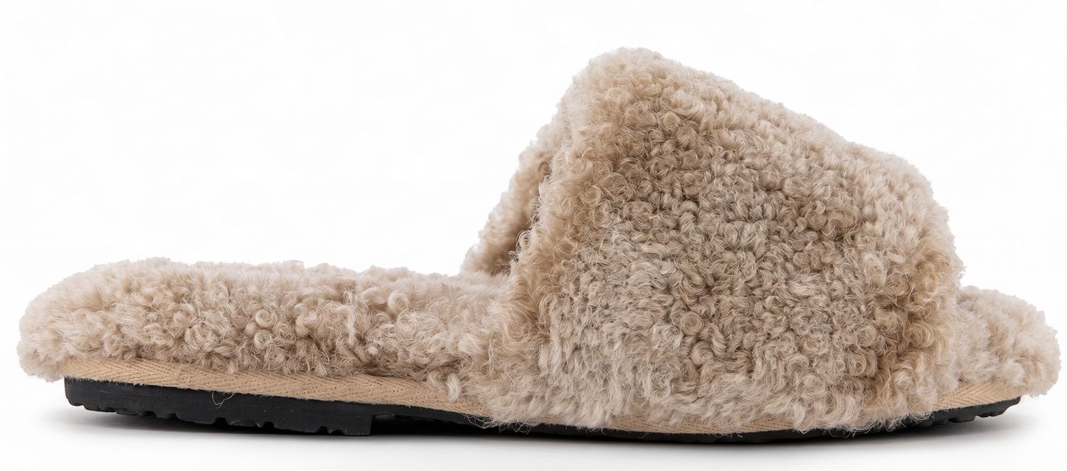Hush Puppies - Mara - Tan Faux Fur, Colour: Tan, Sizes: UK4