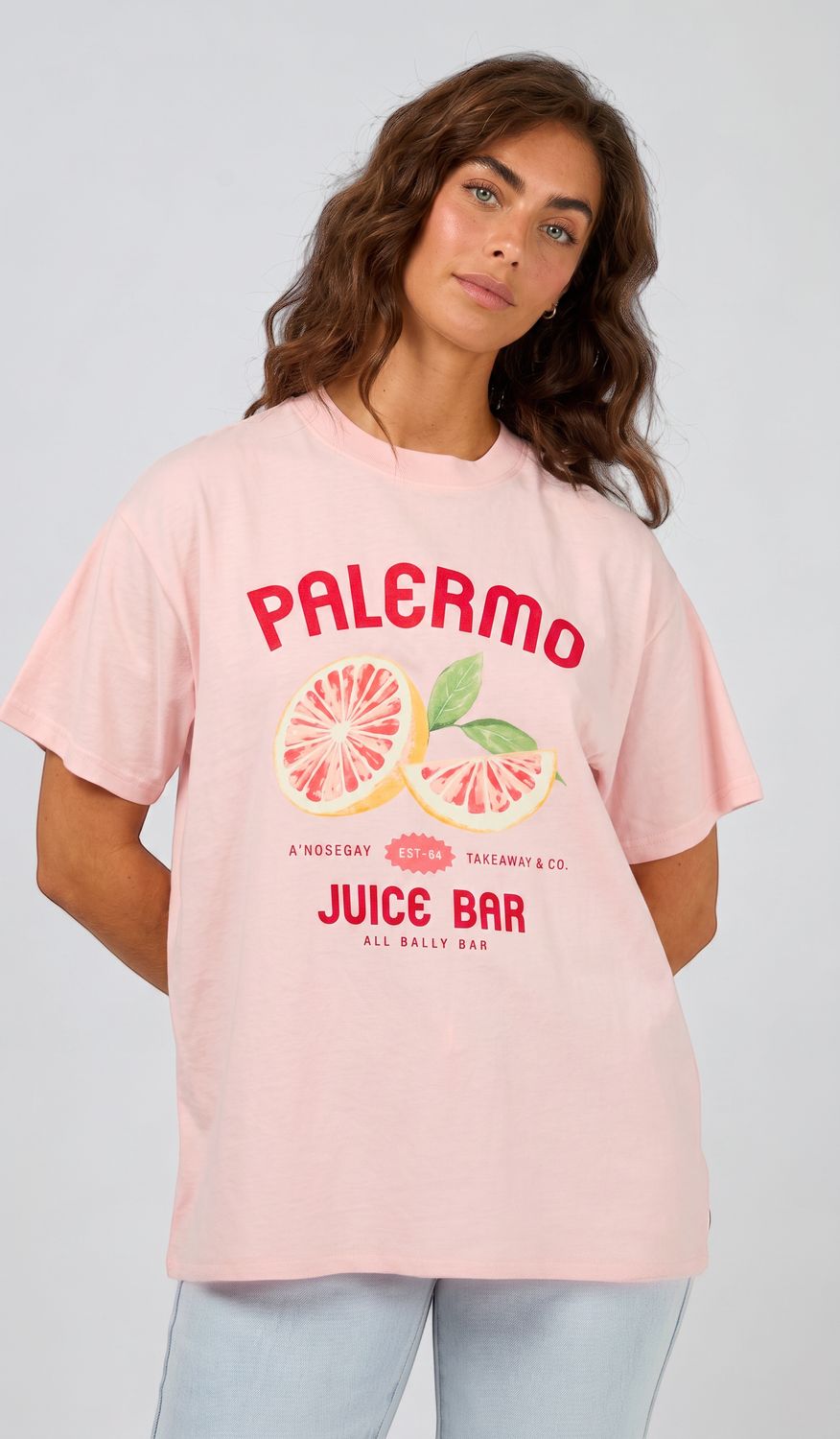 AAE Palermo Relaxed Tee -Pink, SIze: 8