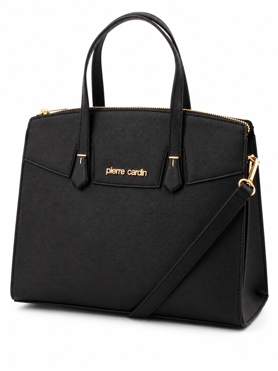 Pierre Cardin - Vivian Structured Satchel - Black, Colour: Black