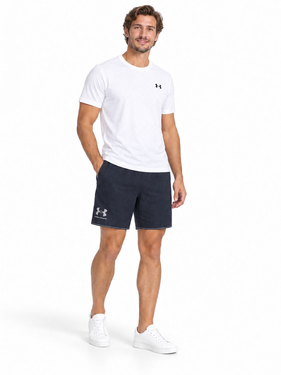 Under Armour - UA Rival Terry 6in Short - Navy - 1382427-410, SIze: XS