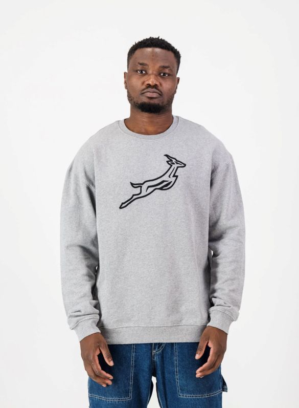 Old School South African Supporters Long Sleeve Jersey, Colour: Grey, Sizes: S