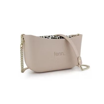 Fenn Collection - Classic Bag Soft Pink/Gold Chain, Inner Colour: Leopard Inner