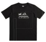 Quiksilver  - Boys Tee -Omni Spaces SS Tee - Black, Sizes: Size 8