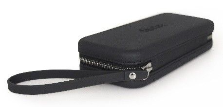 Fenn Collection - Wallet With Strap 015-001, Colour: Black-001, Description: Silver Zip