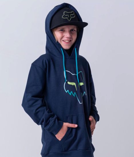 Fox - Youth - Detonate PO - Hoodie Navy - Fox5017, Colour: Navy, Sizes: 5-6years