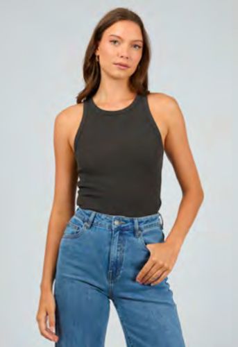 AAE - EVE Rib Tee - Washed Black, Sizes: 8