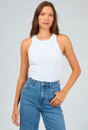 AAE - EVE Rib Baby Tank - White, Sizes: 8