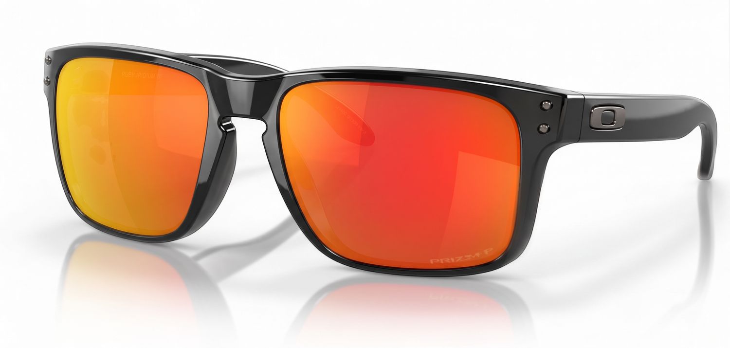 Oakley - Polished Black Prizm Ruby Polarized Sun Glasses, Colour: Polished Black Prizm Ruby Polarized, Description: Holbrook