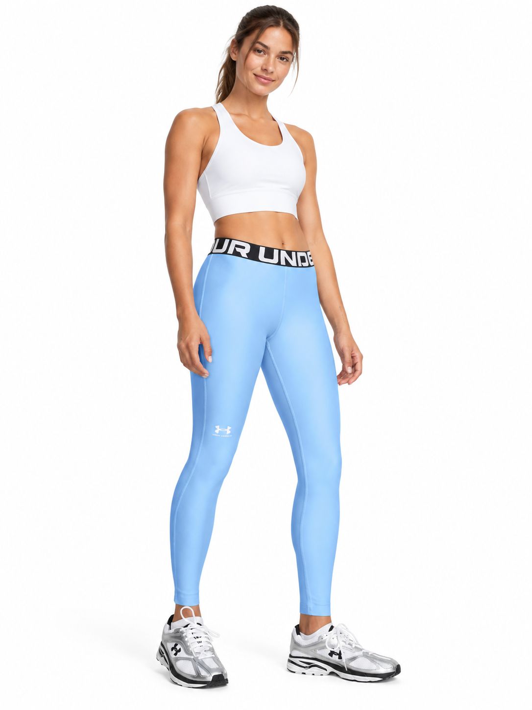 Under Armour - UA HG Authentics Legging - Light Blue, Colour: Light Blue, Sizes: XS