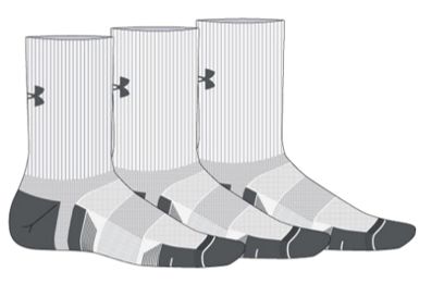 Under Armour - UA Performance Cotton 3pk Mid - 1379530-100, Colour: White, Sizes: M