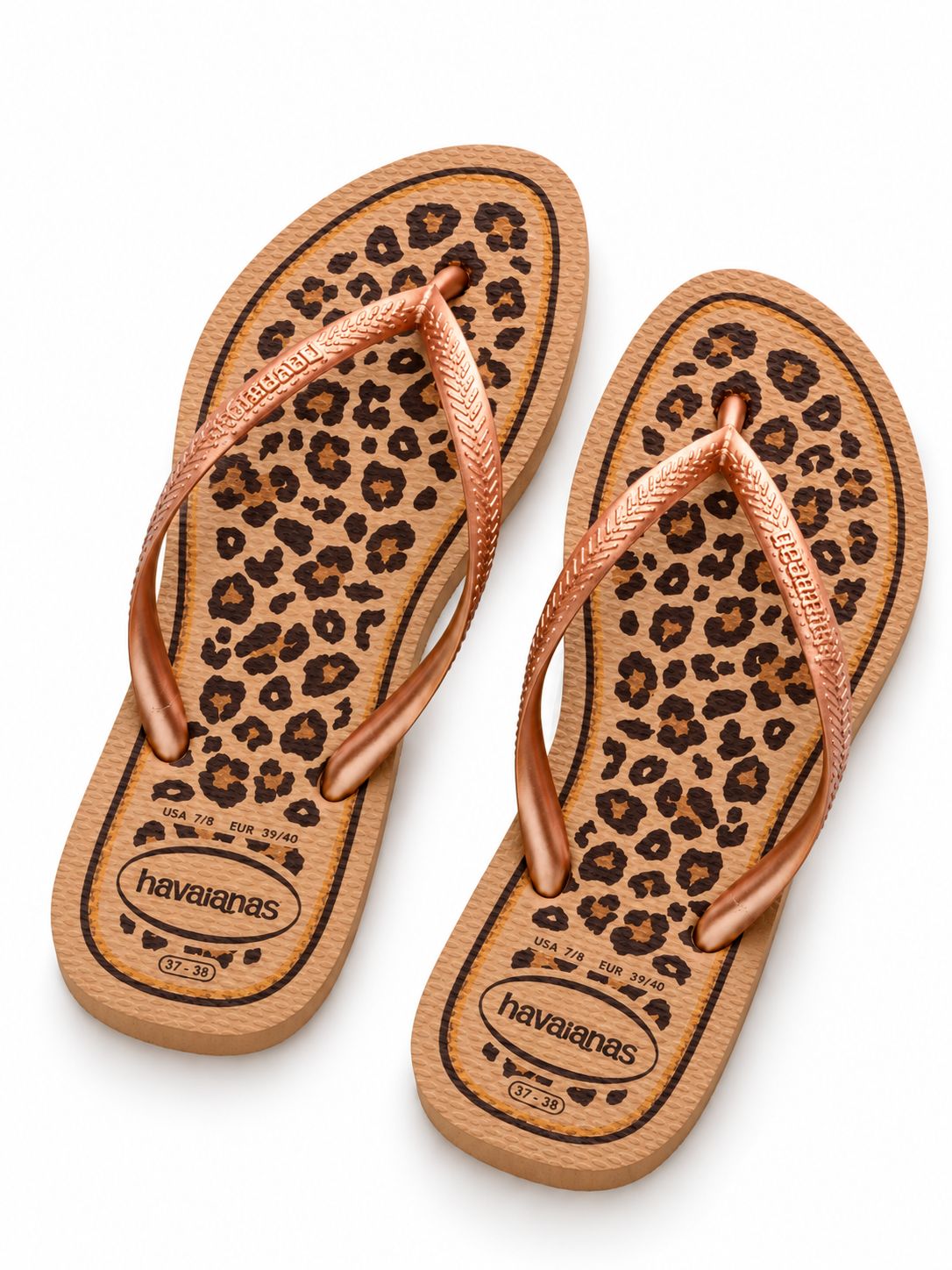 Havaianas - Slim Animals -  Caramel Leopard, Sizes: W35/36