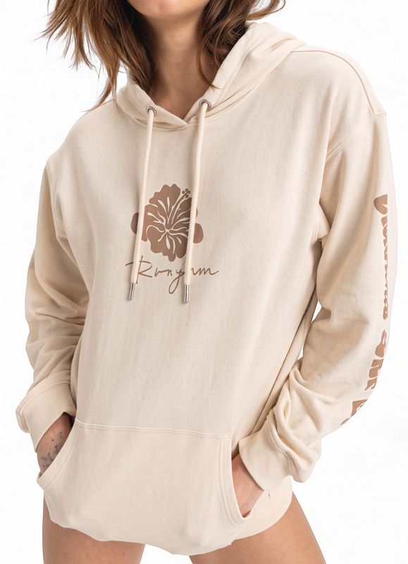 Roxi - Surf Stoked Hoodie Terry Vint- Parchment