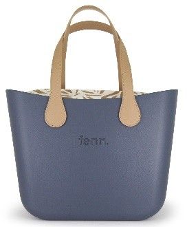 Fenn Collection - Original Bag Denim - 1284, Handles: Tan Microfiber Flat Handles, Inner Colour: P2-4/Gold Zipper