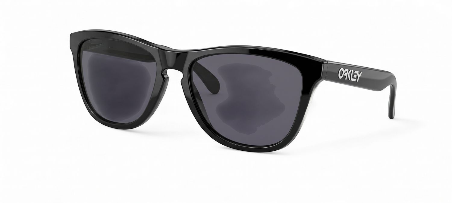 Oakley - Polished Black Grey Frogskins Sun Glasses, Colour: Polished Black Grey, Description: Frogskins