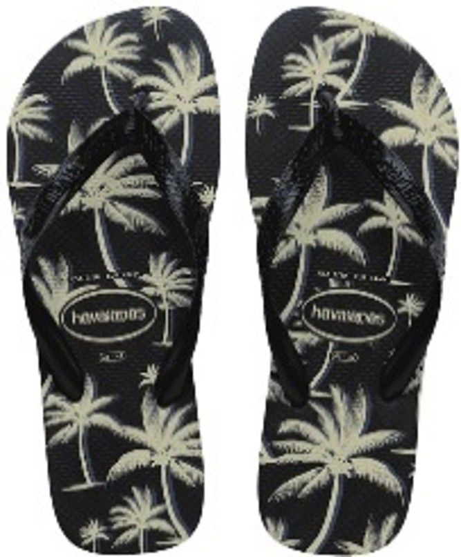 Havaianas - Aloha - 4111355-4058, Colour: Black / White, Sizes: 37/38 (UK4-5)