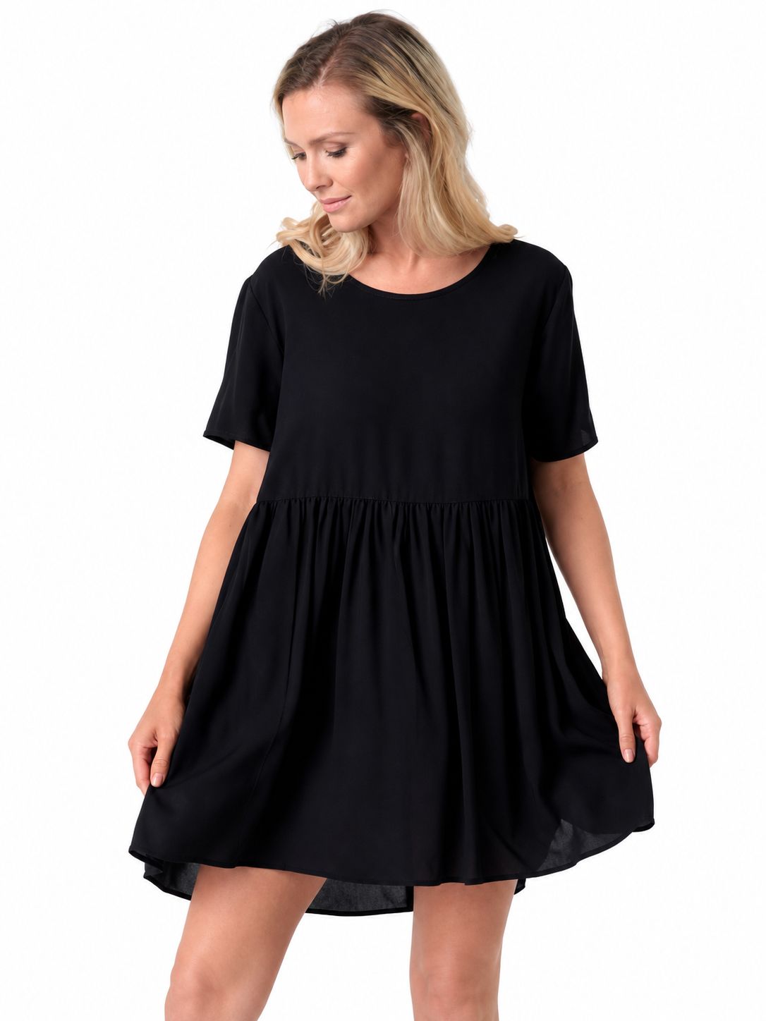 Fox - Cool off Baby-Doll Dress - Fox7087, Colour: Black, Sizes: Small