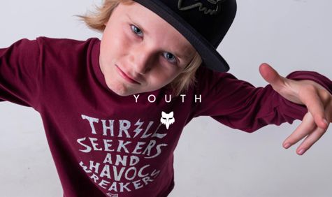 Fox - Thrill Seekers Boy Maroon L/S Tee - Fox5014, Sizes: 5/6