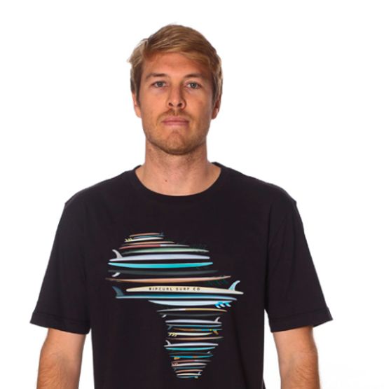 Rip Curl - Board Stacked Tee - W25CTE32, Colour: Black, Sizes: X-Small