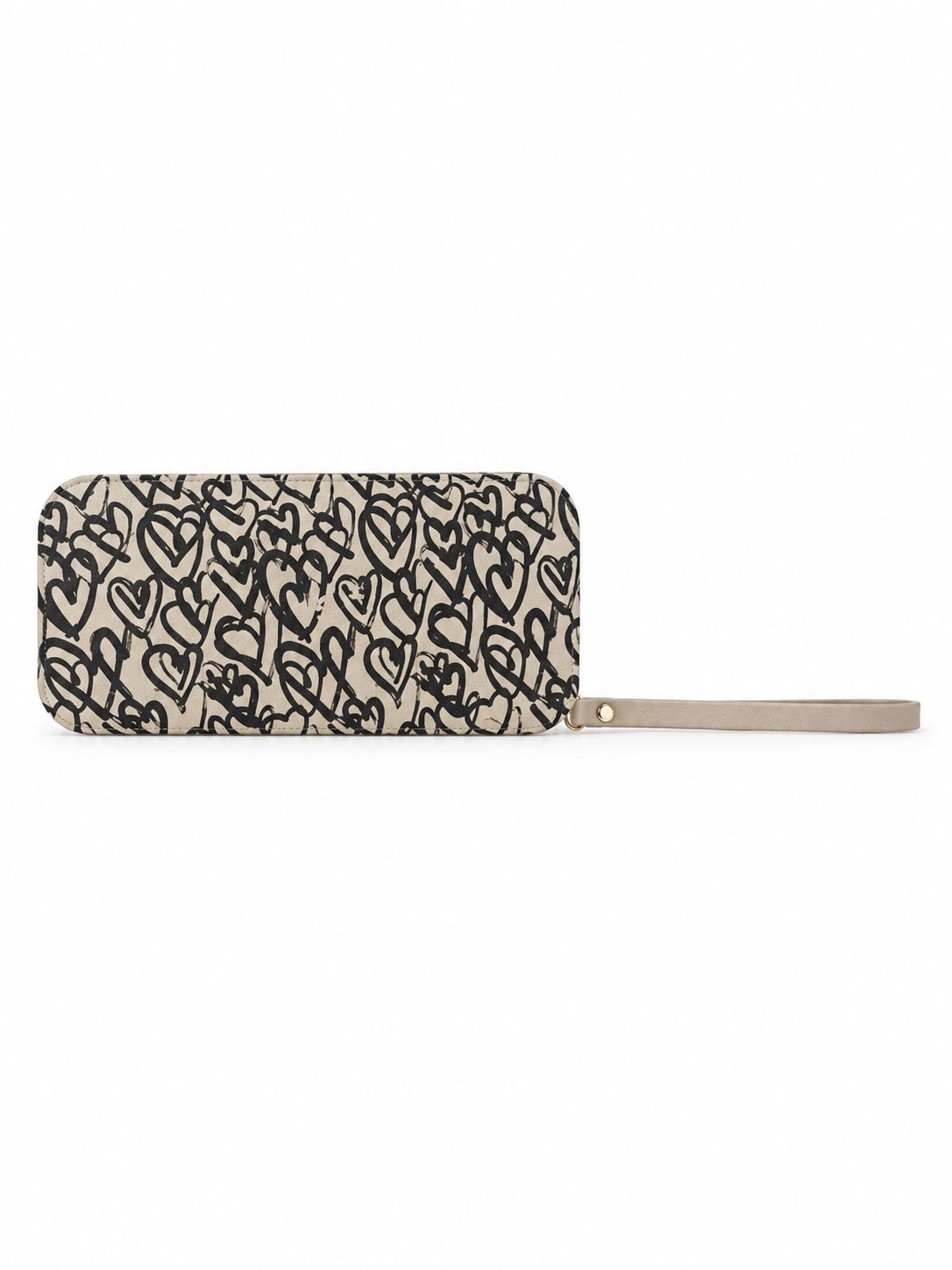 Fenn Collection - Wallet With Strap Heart, Colour: Sand