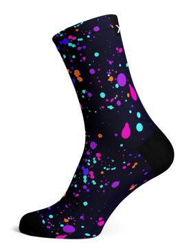 Sox - Purple Splash Socks, Sizes: Small - UK12/UK3