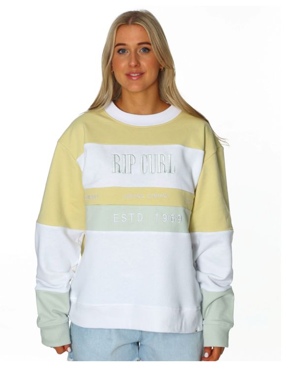 Rip Curl - Paradise Block Crew - Light Blue, Colour: Light Blue, Sizes: X-Small