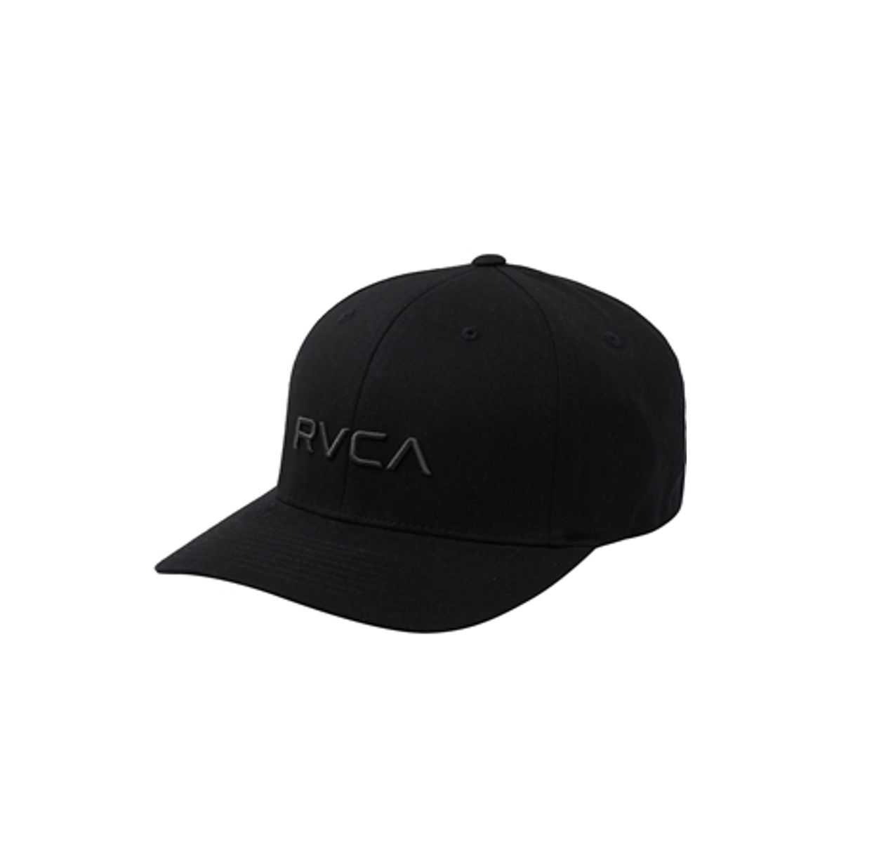 RVCA - Cap - Flex Fit - Black, Colour: Black, Sizes: Small/Medium
