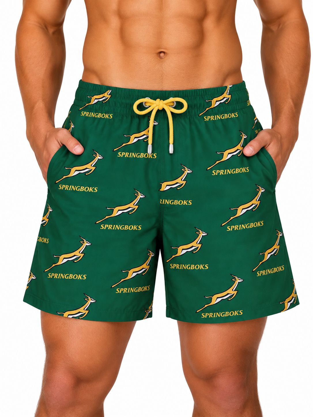 Granadilla - Mens Original Springbok Shorts - Green, Sizes: Medium