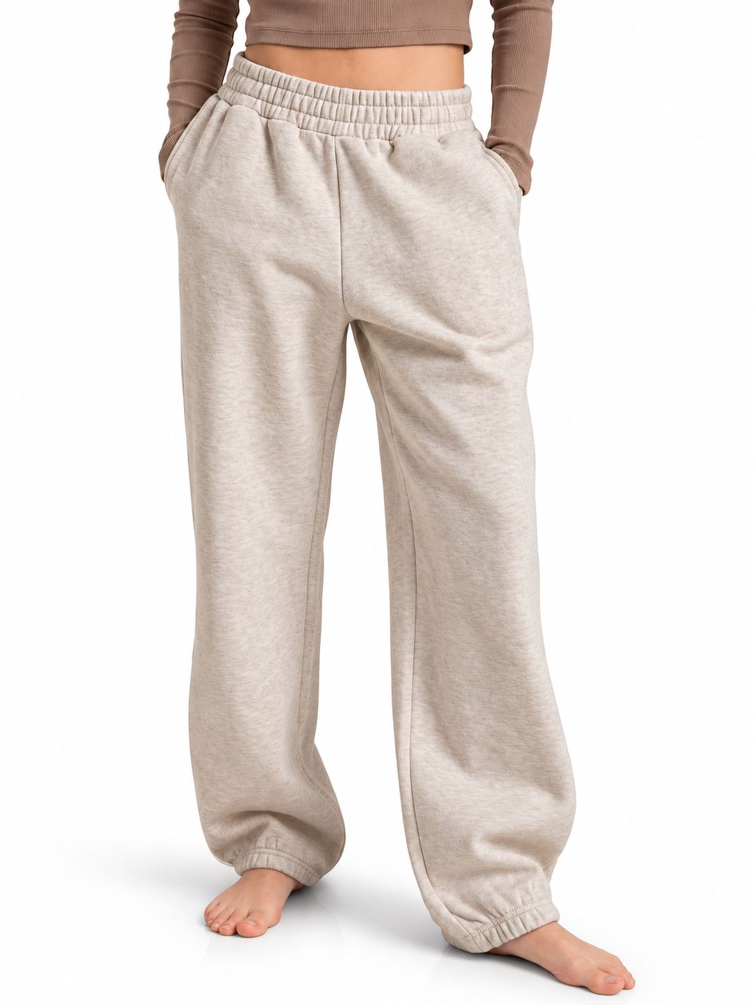 Roxi - In the Morning Trackpant - Oatmeal Heather, SIze: X-Small