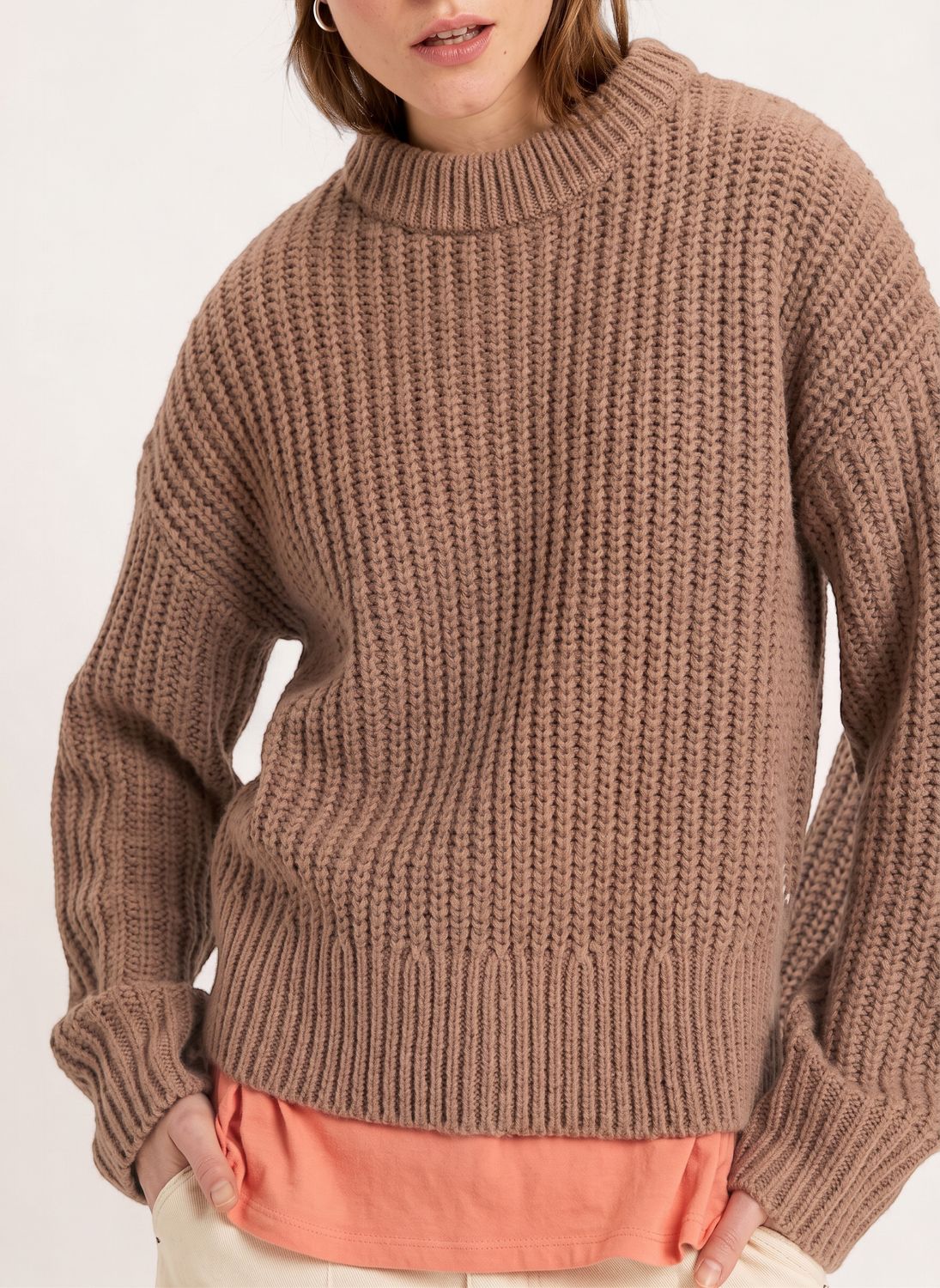 Roxi - Coming Home Sweater - Portablla, Colour: Caramel, Sizes: X-Small
